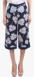 Uptownie Lite Blue Printed Capri Women