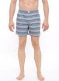 Urban Dog Men Blue & Grey Striped Boxers UDBX79