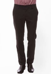 Urban Nomad Solid Black Chinos Men