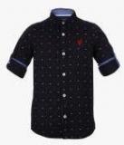 Urban Scottish Black Casual Shirt Boys