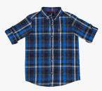 Urban Scottish Blue Regular Fit Checked Casual Shirt Boys