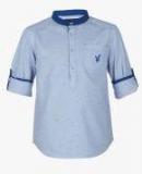 Urban Scottish Light Blue Casual Shirt Boys