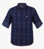 Urban Scottish Navy Blue Casual Shirt Boys