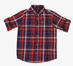 Urban Scottish Orange Regular Fit Checked Casual Shirt Boys