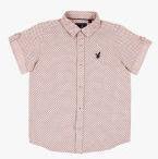 Urban Scottish Peach Regular Fit Printed Casual Shirt Boys