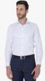 Urban Scottish White Solid Slim Fit Formal Shirt Men