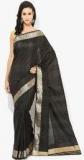 Urban Vastra Black Striped Saree Women