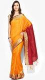 Urban Vastra Mustard Yellow Embellished Saree women