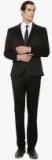 V Dot Black Slim Fit Single Breasted Formal Suits Men