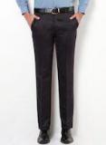 V Dot By Van Heusen Charcoal Grey Slim Fit Formal Trousers men