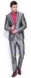 V Dot By Van Heusen Grey Single Breasted Suit