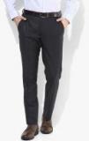 V Dot Grey Printed Slim Fit Formal Trouser Men