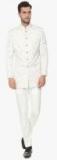 V Dot White Slim Fit Single Breasted Party Suits Men