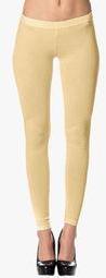 Vaamsi Cream Solid Legging Women