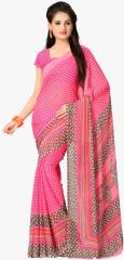 Vaamsi Pink Printed Saree women