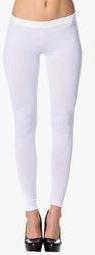 Vaamsi White Solid Legging Women