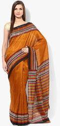 Vaishali Yellow Printed Silk Blend Saree Women