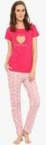 Valentine Magenta Printed Pyjama Set Women