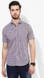 Van Heusen Blue Checked Slim Fit Casual Shirt Men