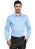 Van Heusen Blue Regular Fit Printed Formal Shirt Men