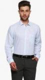 Van Heusen Blue Regular Fit Self Design Formal Shirt Men