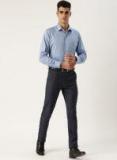 Van Heusen Blue Slim Fit Solid Formal Shirt Men