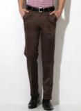 Van Heusen Brown Formal Trousers Men