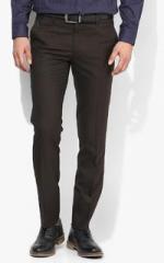 Van Heusen Brown Slim Fit Formal Trouser men