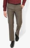 Van Heusen Brown Slim Fit Solid Formal Trouser Men