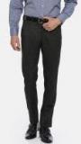 Van Heusen Charcoal Grey Classic Slim Fit Solid Formal Trousers men