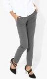 Van Heusen Grey Checked Formal Trousers Women