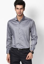 Van Heusen Grey Full Sleeve Formal Shirt Men