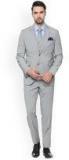 Van Heusen Grey Self Design Slim Fit Single Breasted Formal Suit Men