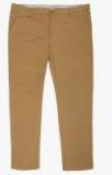 Van Heusen Khaki Slim Fit Self Design Formal Trouser Men