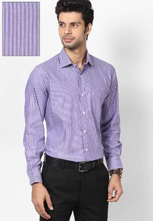 Van Heusen Lilac Full Sleeve Formal Shirt men