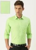 Van Heusen Lime Green Slim Fit Solid Formal Shirt Men