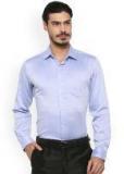 Van Heusen Men Blue Regular Fit Self Design Formal Shirt