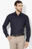 Van Heusen Navy Blue Checked Slim Fit Formal Shirt Men