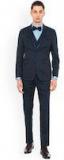 Van Heusen Navy Blue Solid Single Breasted Tuxedo Suit Men