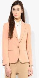 Van Heusen Peach Solid Summer Jacket Women