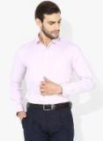 Van Heusen Pink Self Design Slim Fit Formal Shirt Men