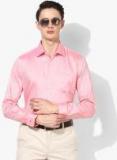 Van Heusen Pink Solid Slim Fit Formal Shirt Men