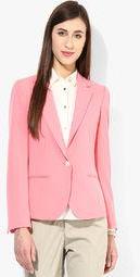 Van Heusen Pink Solid Summer Jacket Women