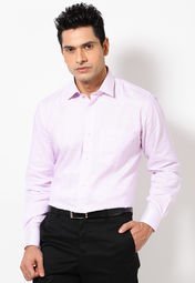 Van Heusen Purple Full Sleeve Formal Shirt Men