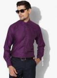 Van Heusen Purple Printed Regular Fit Formal Shirt Men