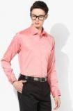 Van Heusen Red Solid Slim Fit Formal Shirt Men