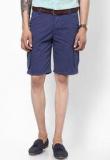 Van Heusen Sport Navy Blue Solid Short Men