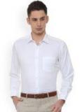 Van Heusen White Regular Fit Self Design Formal Shirt Men