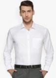 Van Heusen White Self Design Regular Fit Formal Shirt men