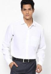 Van Heusen White Solid Formal Shirt men